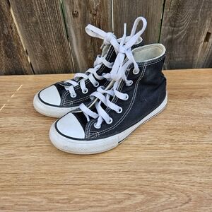 Converse All Star Classic Black High-Top Kids Sneakers Size 11  Girls